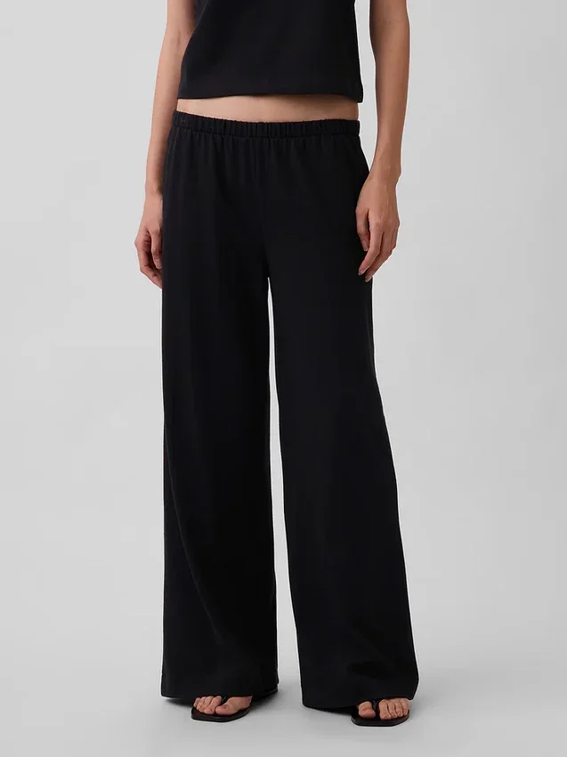 Pantalon large en maille
