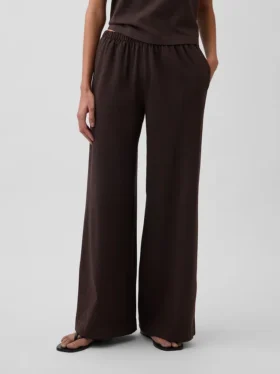 Pantalon large en maille