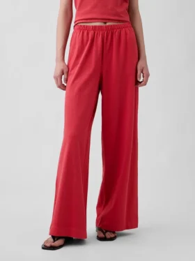 Pantalon large en maille
