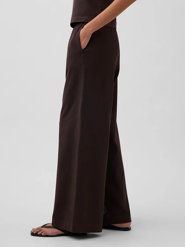 Pantalon large en maille