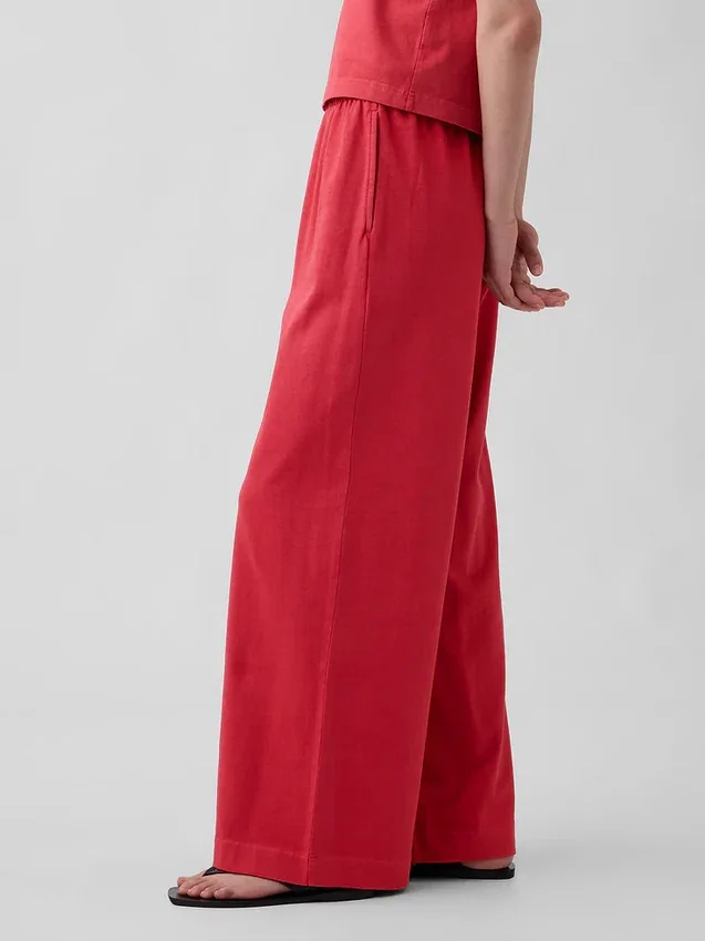 Pantalon large en maille