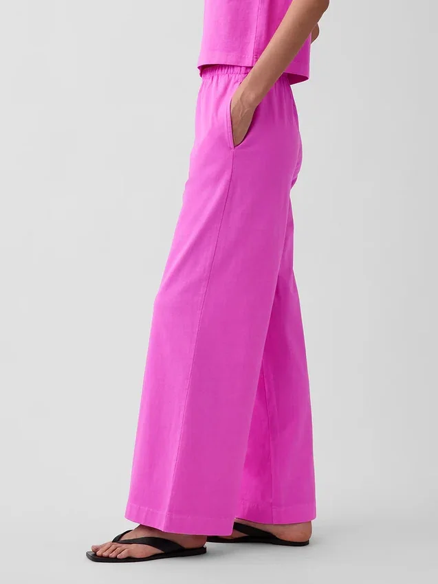 Pantalon large en maille