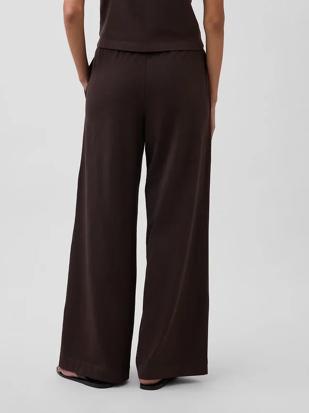 Pantalon large en maille