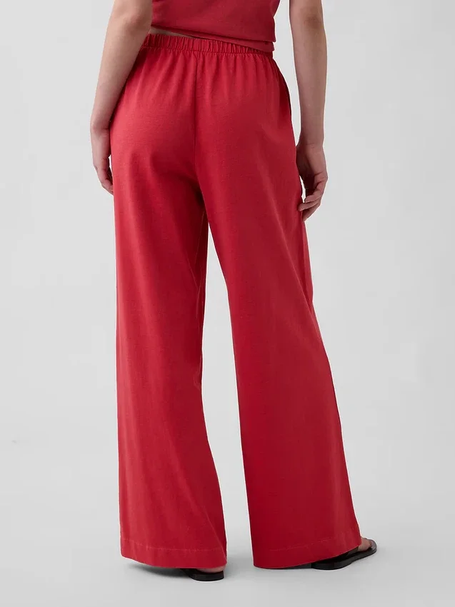 Pantalon large en maille