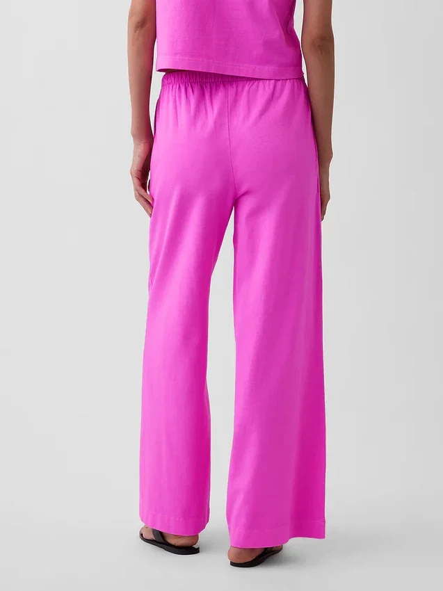 Pantalon large en maille