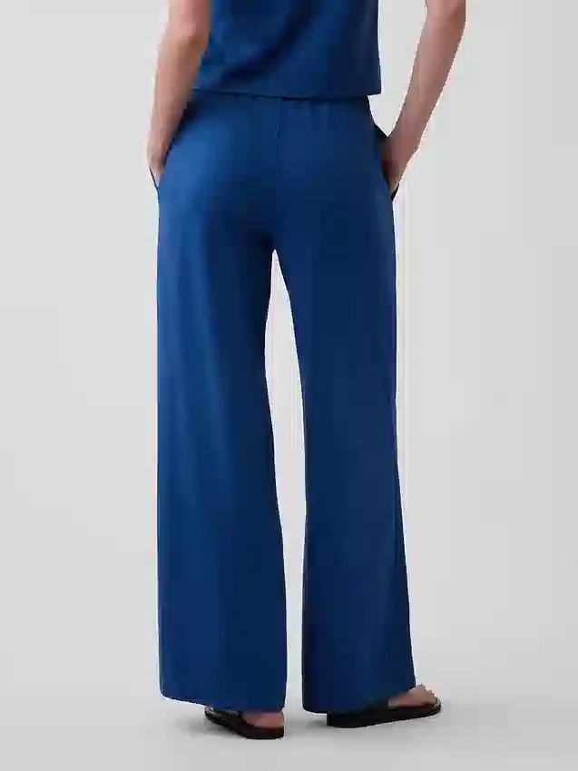 Pantalon large en maille
