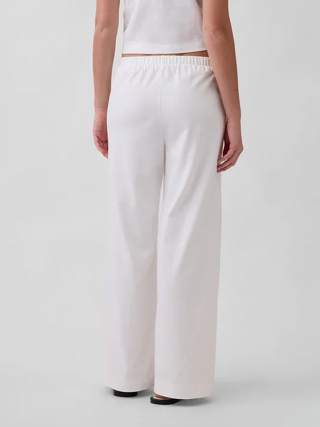 Pantalon large en maille