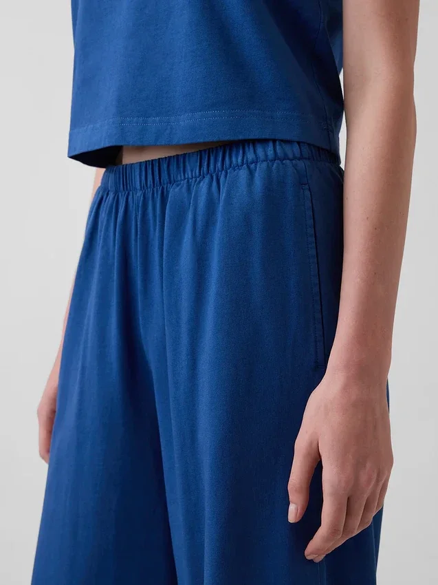 Pantalon large en maille