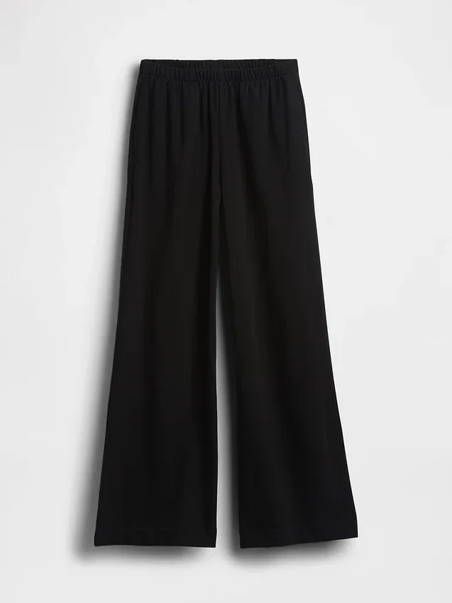 Pantalon large en maille