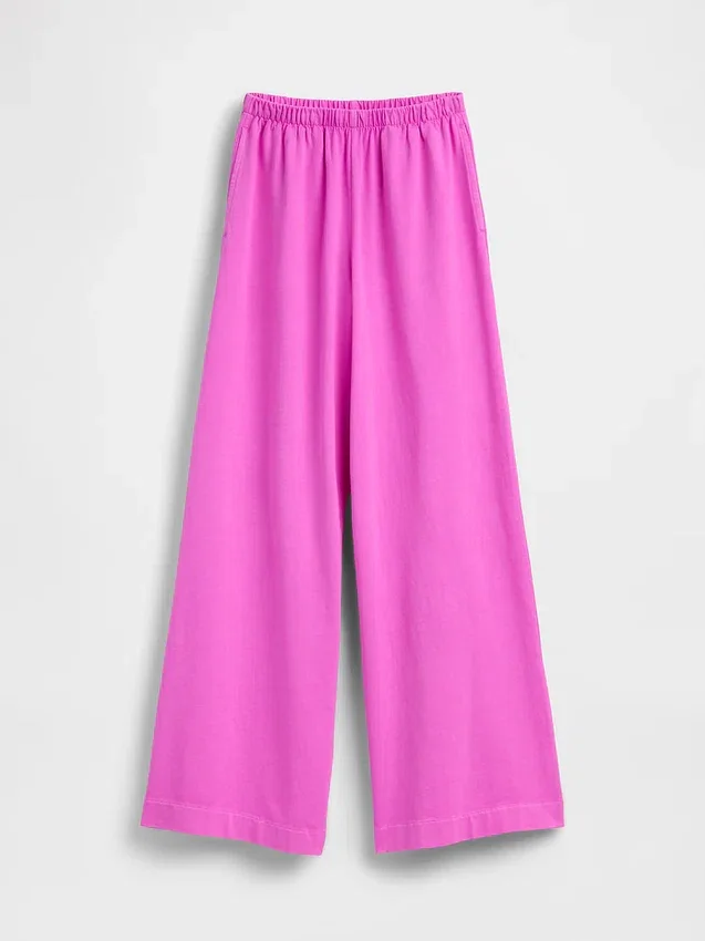 Pantalon large en maille