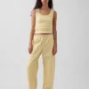 Pantalon large en popeline avec renforts aux genoux