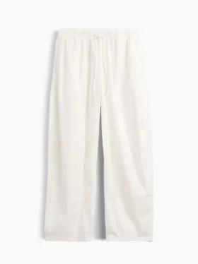 Pantalon large en popeline avec renforts aux genoux