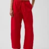 Pantalon large en popeline avec renforts aux genoux
