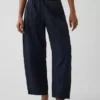 Pantalon large en popeline avec renforts aux genoux