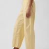 Pantalon large en popeline avec renforts aux genoux