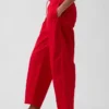 Pantalon large en popeline avec renforts aux genoux