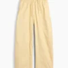 Pantalon large en popeline avec renforts aux genoux