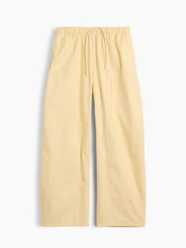 Pantalon large en popeline avec renforts aux genoux