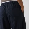 Pantalon large en popeline avec renforts aux genoux