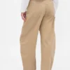 Pantalon large en velours côtelé à taille haute
