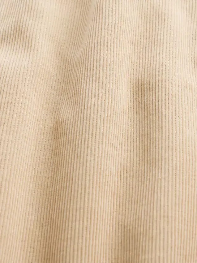 Pantalon large en velours côtelé à taille haute