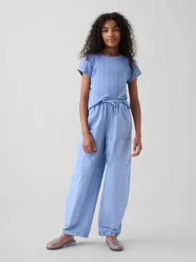 Pantalon large pour enfants à double renfort aux genoux