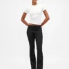 Pantalon long et ajusté en sergé à taille basse