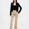 Pantalon long et ajusté en sergé à taille basse