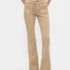 Pantalon long et ajusté en sergé à taille basse