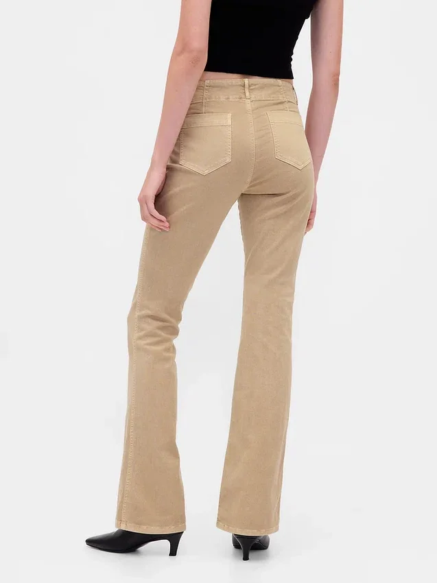 Pantalon long et ajusté en sergé à taille basse