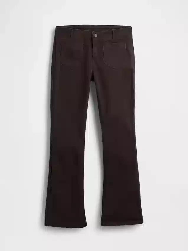 Pantalon long et ajusté en sergé à taille basse