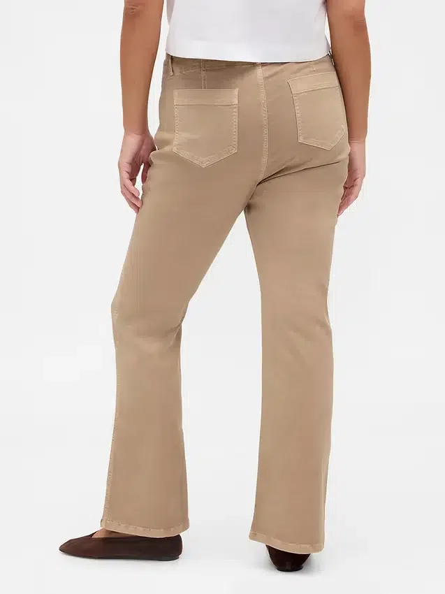 Pantalon long et ajusté en sergé à taille basse
