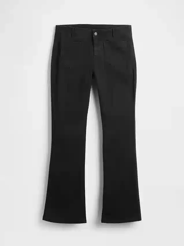 Pantalon long et ajusté en sergé à taille basse