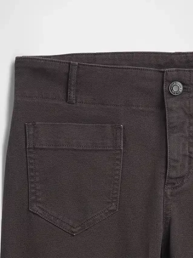 Pantalon long et ajusté en sergé à taille basse