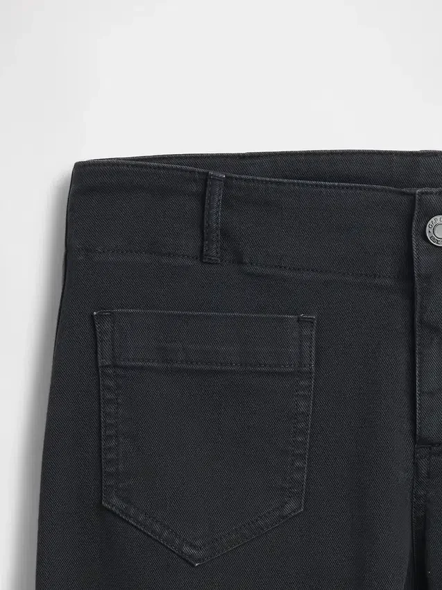 Pantalon long et ajusté en sergé à taille basse
