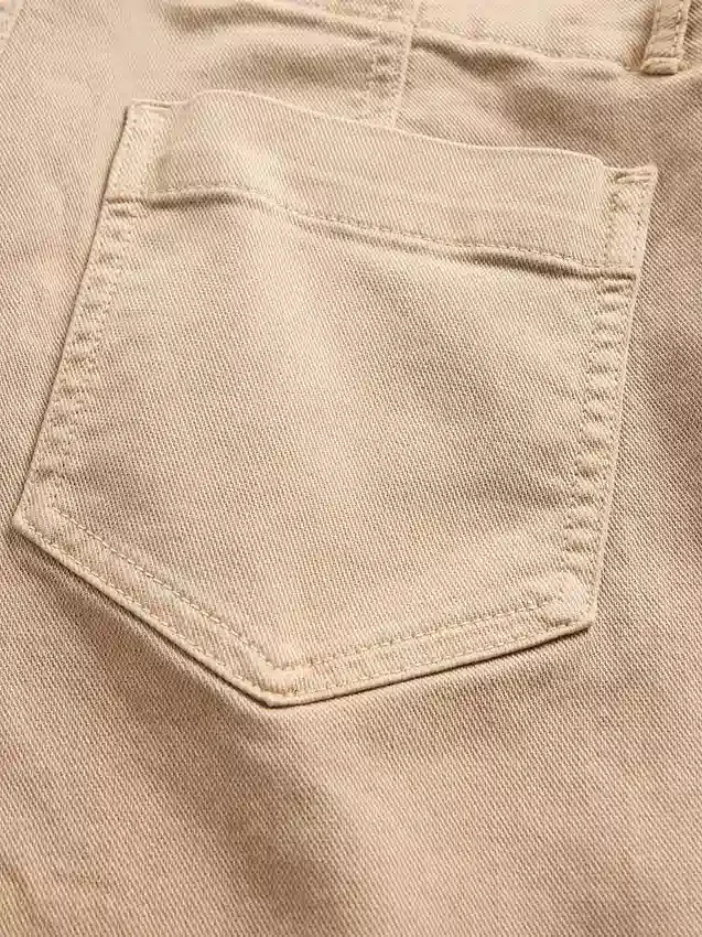 Pantalon long et ajusté en sergé à taille basse