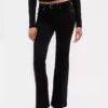 Pantalon long et ajusté en velours côtelé à taille basse