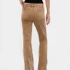 Pantalon long et ajusté en velours côtelé à taille basse