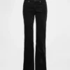 Pantalon long et ajusté en velours côtelé à taille basse