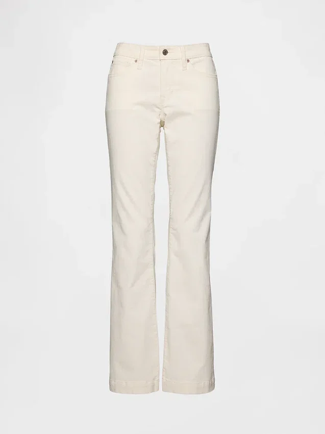 Pantalon long et ajusté en velours côtelé à taille basse