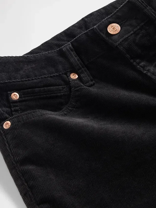 Pantalon long et ajusté en velours côtelé à taille basse