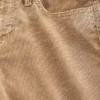 Pantalon long et ajusté en velours côtelé à taille basse