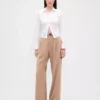 Pantalon à plis en sergé brossé 365 à taille haute