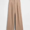 Pantalon à plis en sergé brossé 365 à taille haute