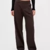 Pantalon plissé en sergé brossé taille basse 365
