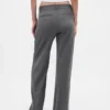 Pantalon plissé en sergé brossé taille basse 365