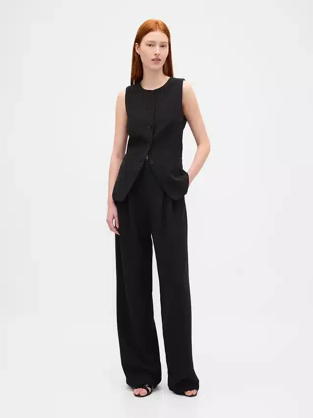 Pantalon plissé taille haute 365