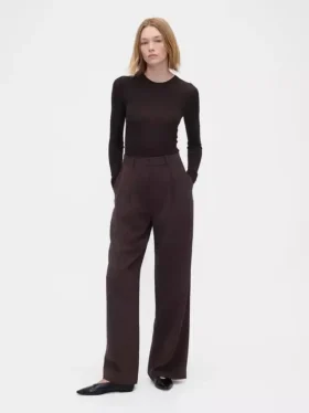 Pantalon plissé taille haute 365