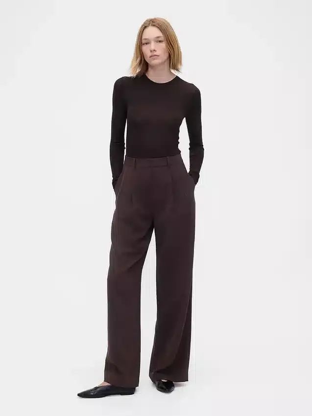 Pantalon plissé taille haute 365