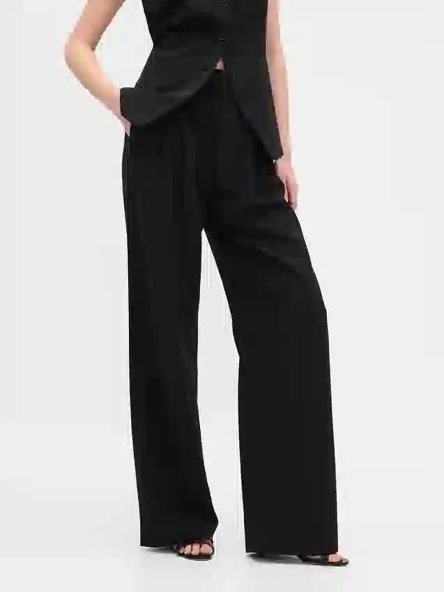Pantalon plissé taille haute 365